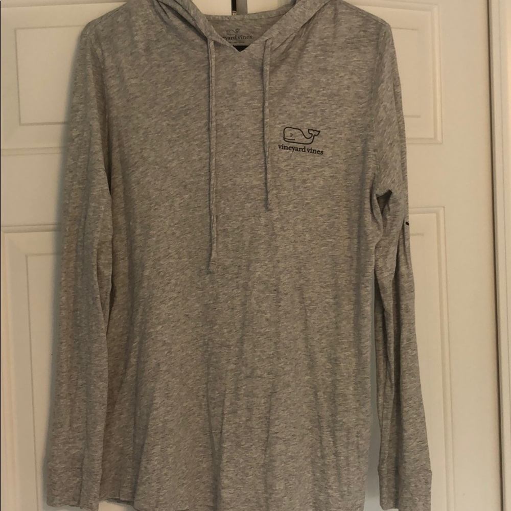 Vineyard Vines Whale Slub Hoodie Grey
